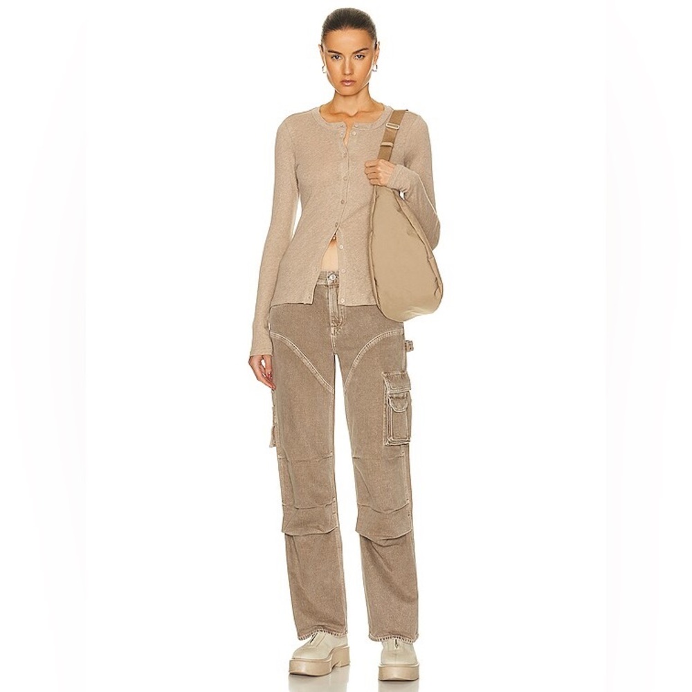 NWT Agolde Nera Jeans Feather Cargo Pants Baggy Low Waist Organic Cotton Size 33